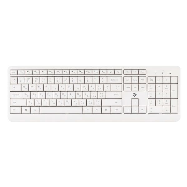 2E KS220 Wireless White Keyboard — Mallar, Bakı