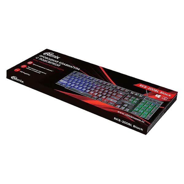 Klaviatura Ritmix RKB-200BL Black Gaming — Mallar, Bakı
