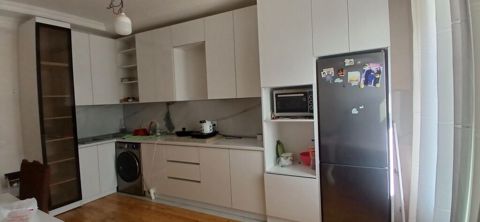 Mətbəx mebeli dəsti - Stil: müasir, minimal dizayn, ağ rəngli — Digah