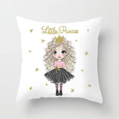 Dekorativ yastıq Little Princess, velür, rəngbərəng, 45x45 sm — Bakı