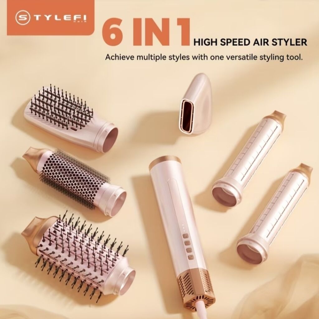 6-in-1 yüksək sürətli isti hava ilə saç formalaşdırıcı set — Fən, Bakı (3)