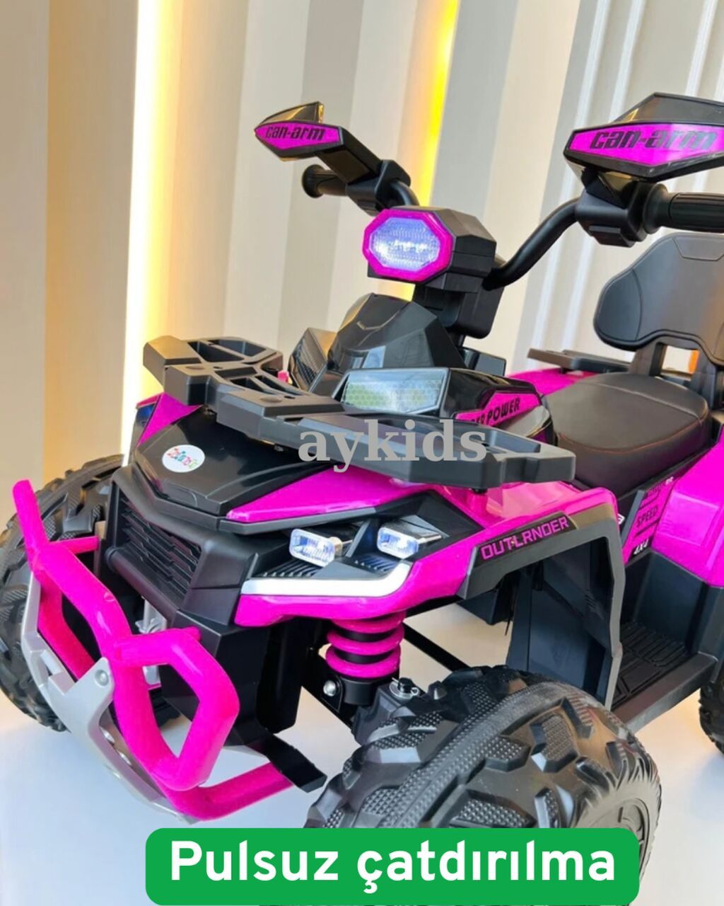 Qız uşaqları üçün möhtəşəm elektrikli 4x4 kvadrosikl — Uşaq avtomobilləri, Bakı (2)