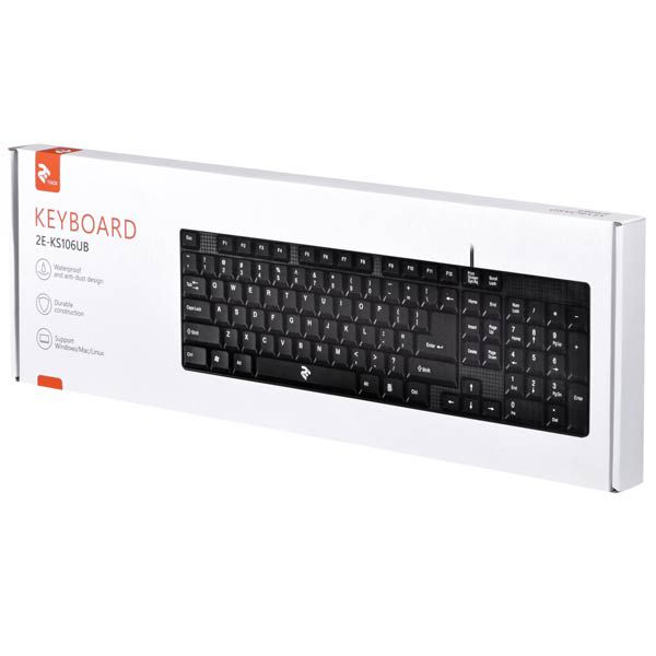 2E KS 106 USB Black Keyboard — Mallar, Bakı
