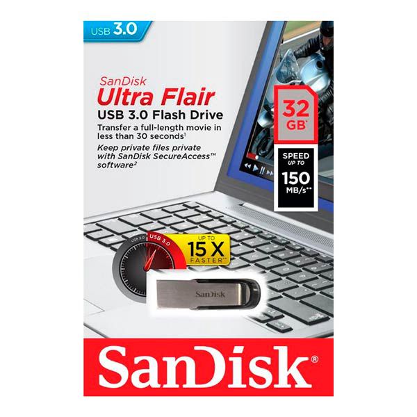 SanDisk Ultra Flair USB 3.0 32GB Flash Drive — Mallar, Bakı