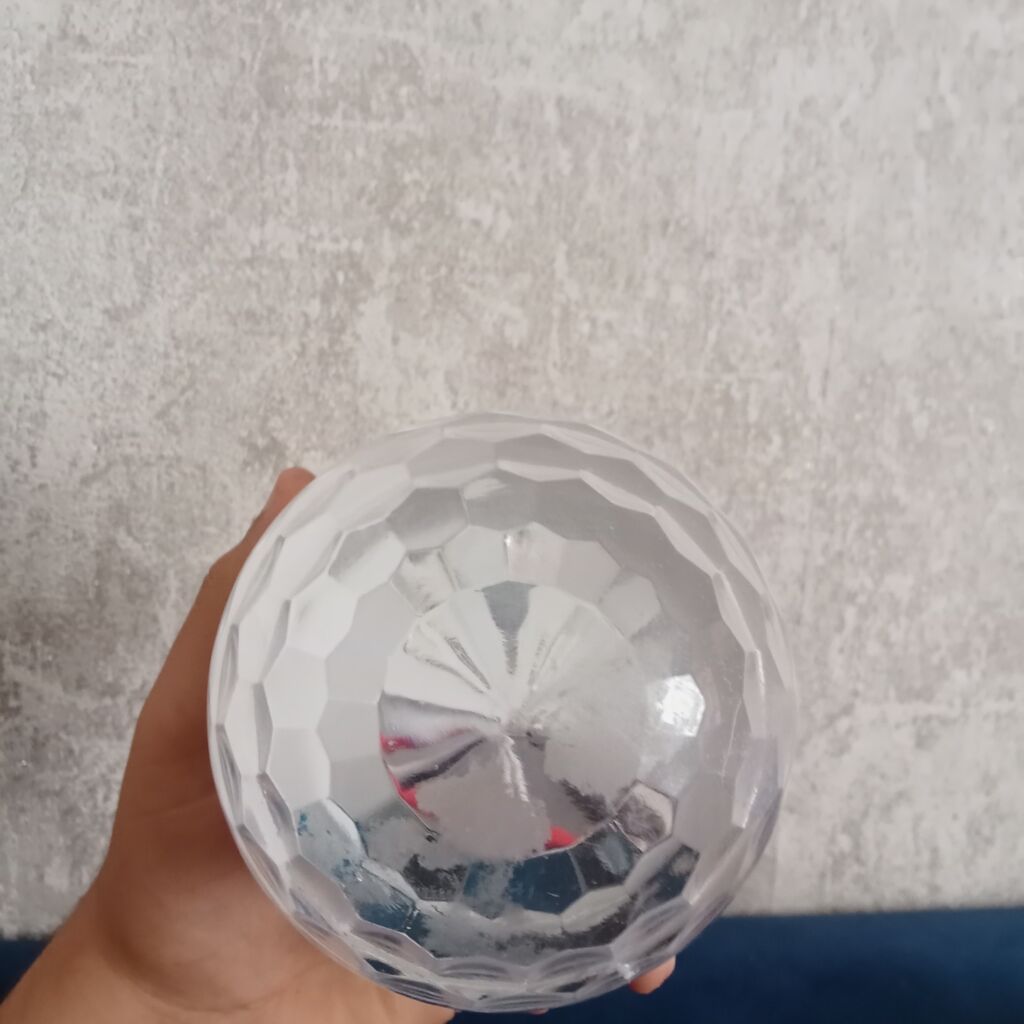 LED disko işıqı və musiqi pleyeri - 360° fırlanan kristal kuboklu LED — İşıqlandırma, Xaçmaz (2)