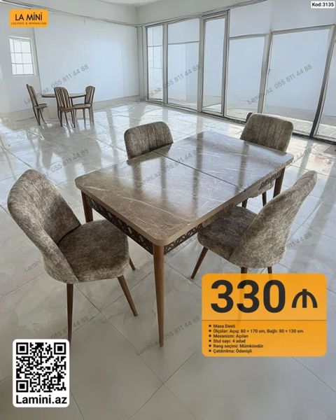Məhsul: Masa dəsti — açılan mexanizmlə - Ölçülər: açıq 80 170 sm — Bakı
