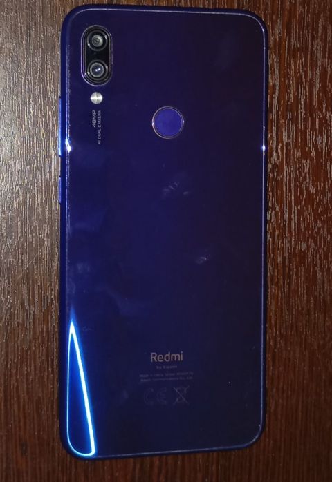 Redmi Note 7, 128 GB, rəng - Göy, Barmaq izi — Fatmayı