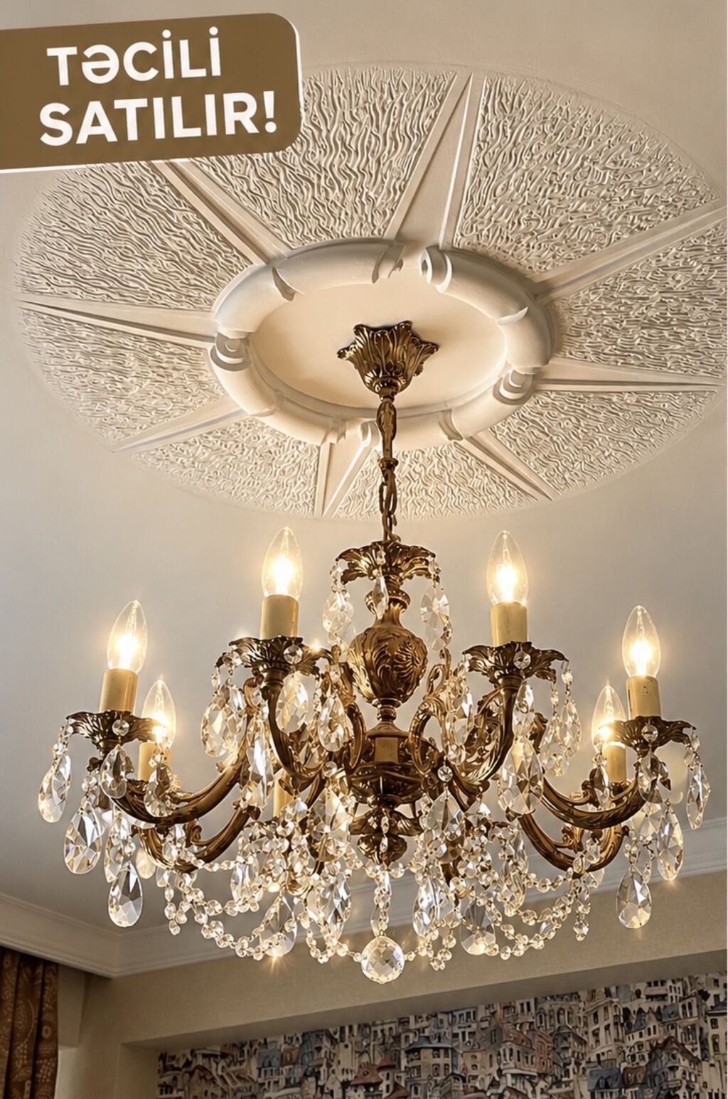 Çılçıraq, 8 lampa, Metal — Tavan is?qlar? v? cilc?raqlar, Bakı (2)