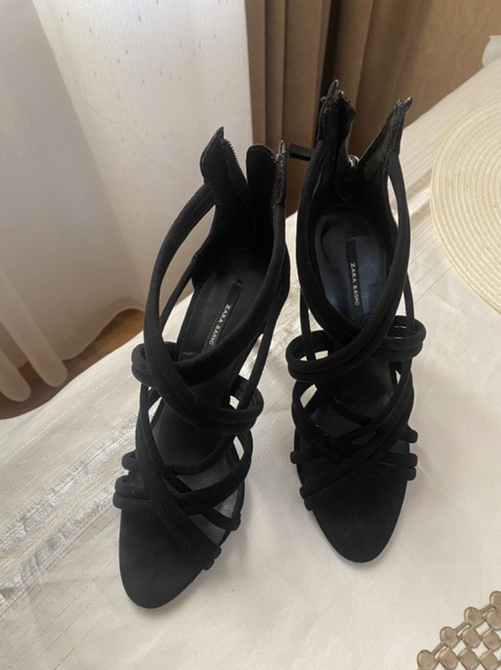 Qadın yüksəkdaban sandal – Zara Basıc - Rəng: qara - Model: incə — Sandal, Bakı (2)