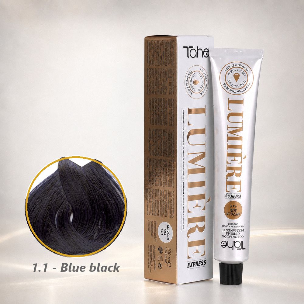 Saç boyası Tahe Lumière Express 1.1 Blue Black 100 ml — Mallar, Bakı (2)