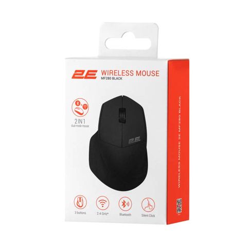 2E MF280 Silent Wl/bt Black Mouse 2E-MF280WBK — Bakı