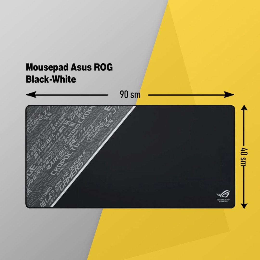 Asus ROG Black-White Speed 90x40sm siçan altlığı — Periferik cihazlar, Bakı (2)