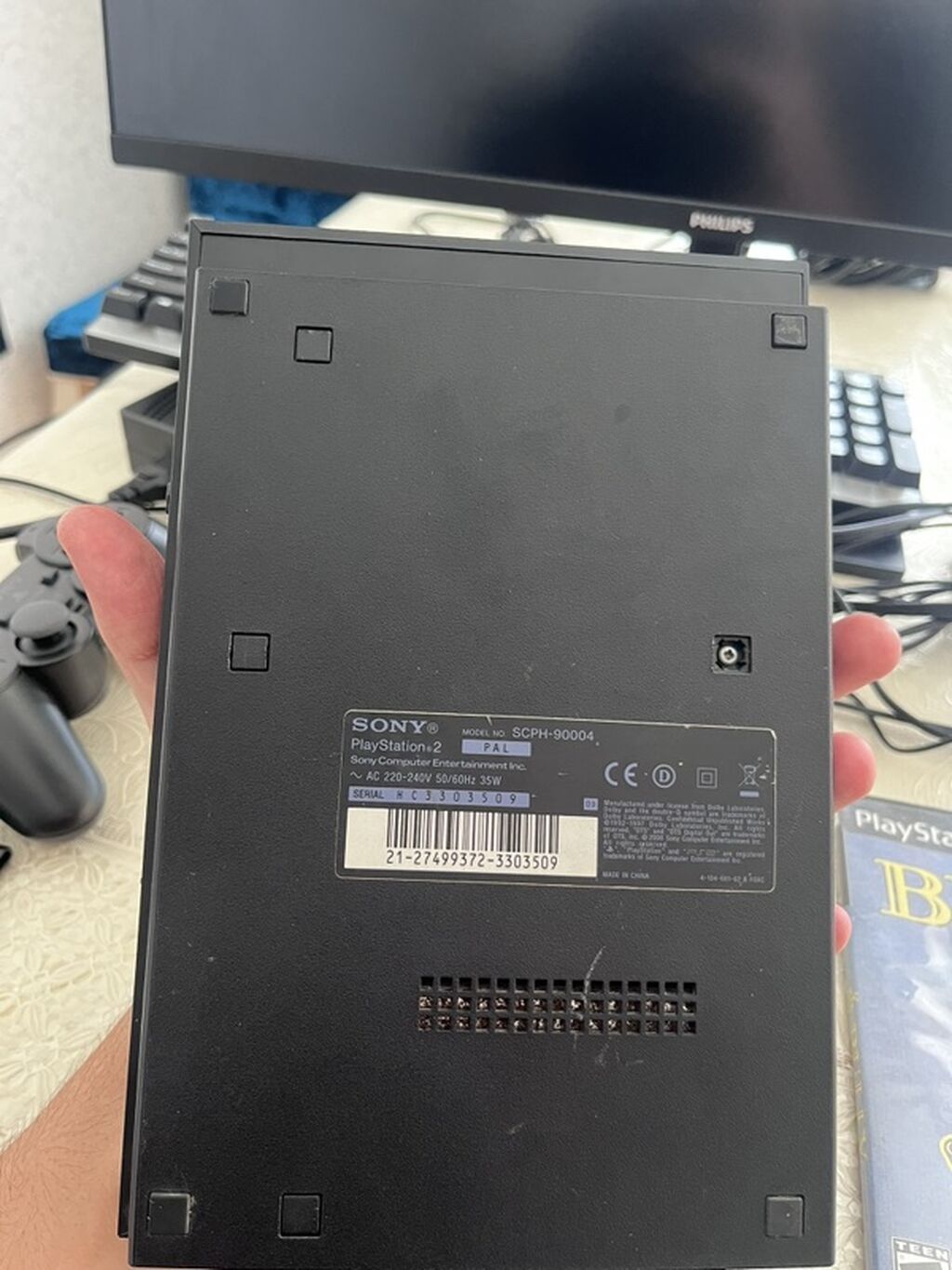 Sony PlayStation 2 Slim komplekti (SCPH-90004, PAL) Paketdə: - PS2 — Oyun konsolları, Bakı (3)