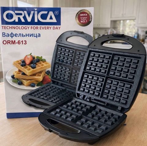 Orvıca ORM-613 vafli aparatı - Güc: 1000 W - Eyni vaxtda 4 kvadrat — Bakı