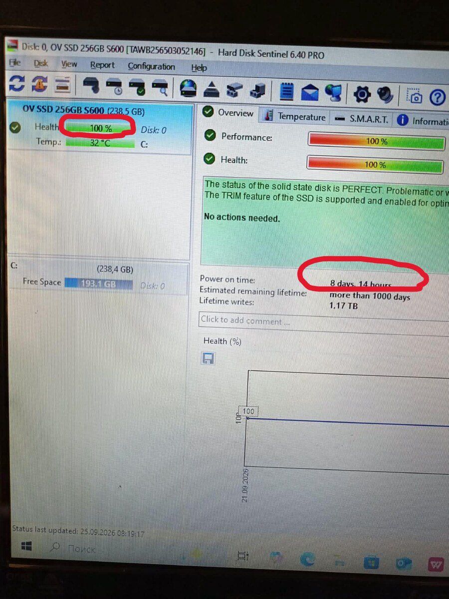 Noutbuk üçün 256GB SSD — Kompüterlər və noutbuklar, Bakı (2)
