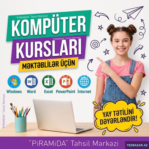 Kompüter kursları məktəblilər üçün — Education and Courses