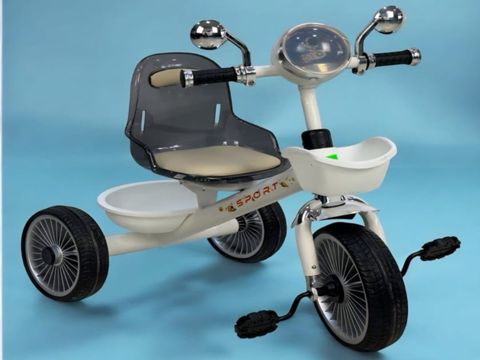 Uşaq üçün 3 təkərli velosiped ağ — Bakı
