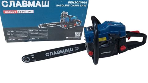 Benzinli zəncirli mişar Славмаш C58201 S125A, 2.1 a.g., 58 sm³, 20 düym — Bakı