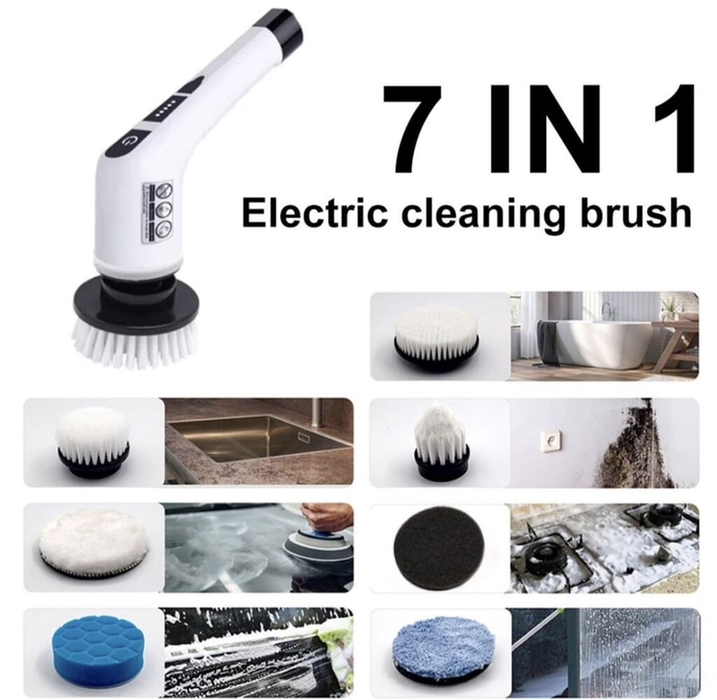 7-in-1 Simsiz Elektrik Təmizlik Fırçası – 25W Xüsusiyyətlər: - 7 — Təmizlik üçün alətlər, Bakı (4)
