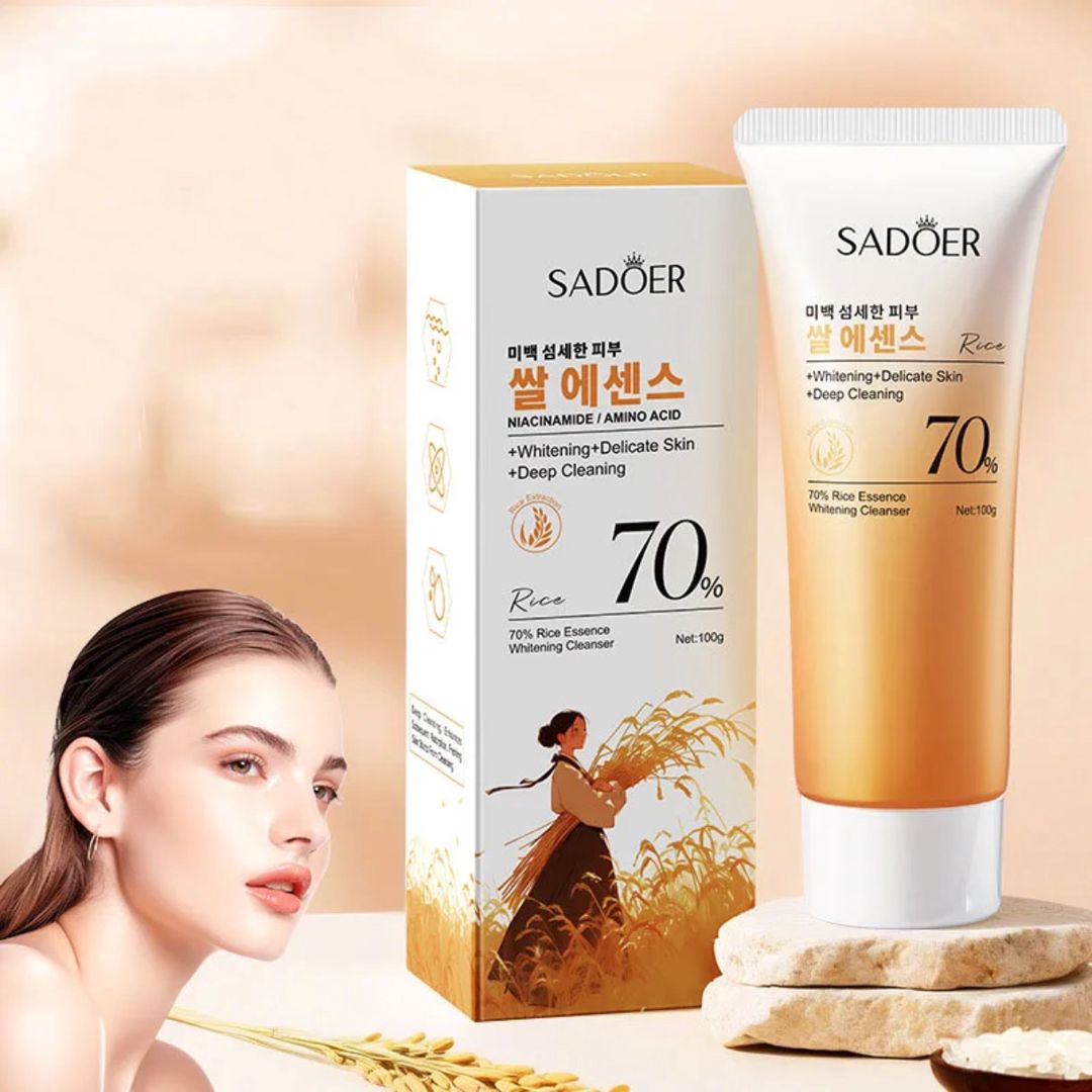 Üz üçün yuyunma gel-köpüyü No brand 70% Rice Essence Whitening Cleanser 100 ml — Mallar, Bakı (3)