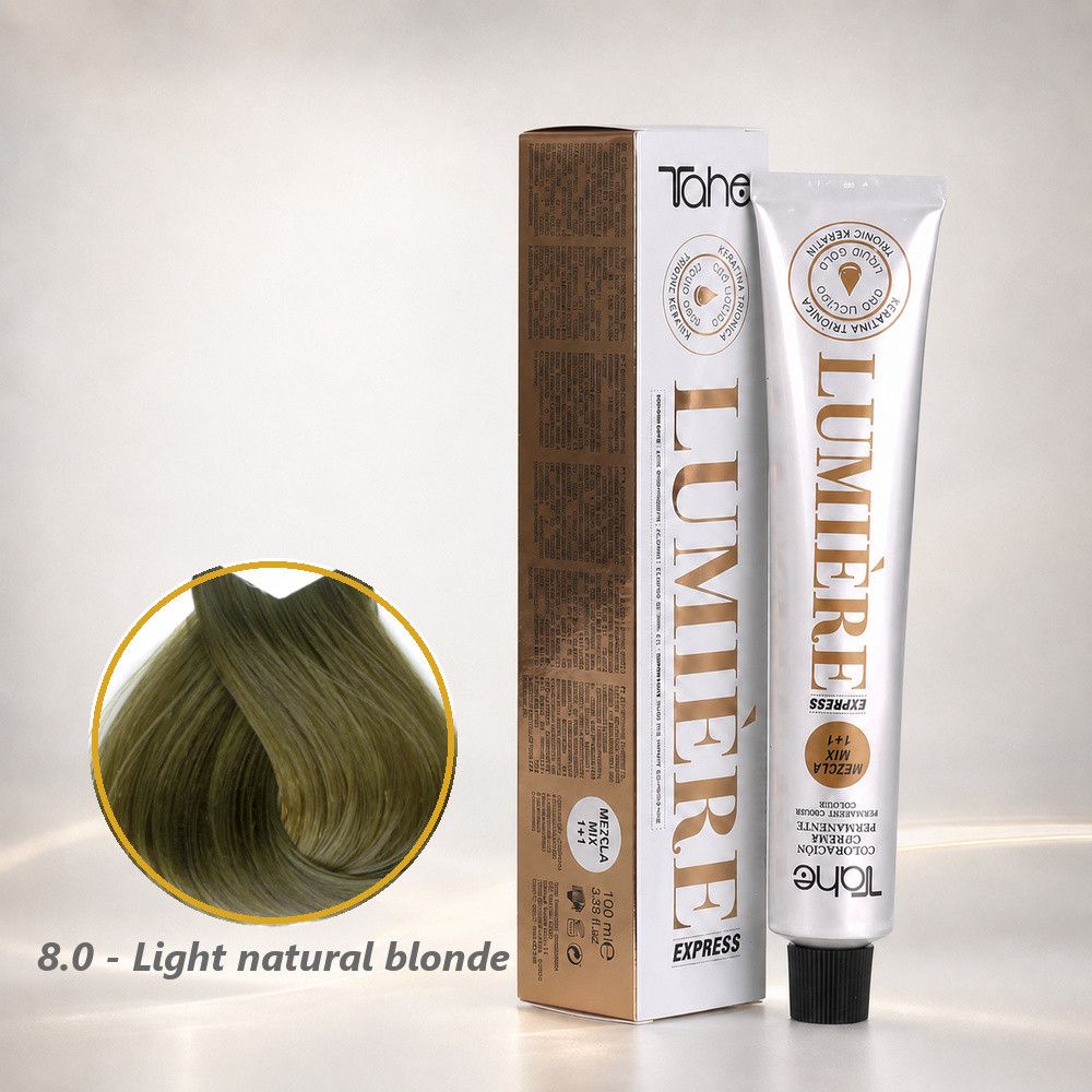 Saç boyası Tahe Lumière Express 8.0 Light natural blonde 100 ml — Mallar, Bakı (2)