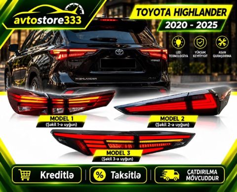 Toyota Highlander LED stop işıqları — Bakı