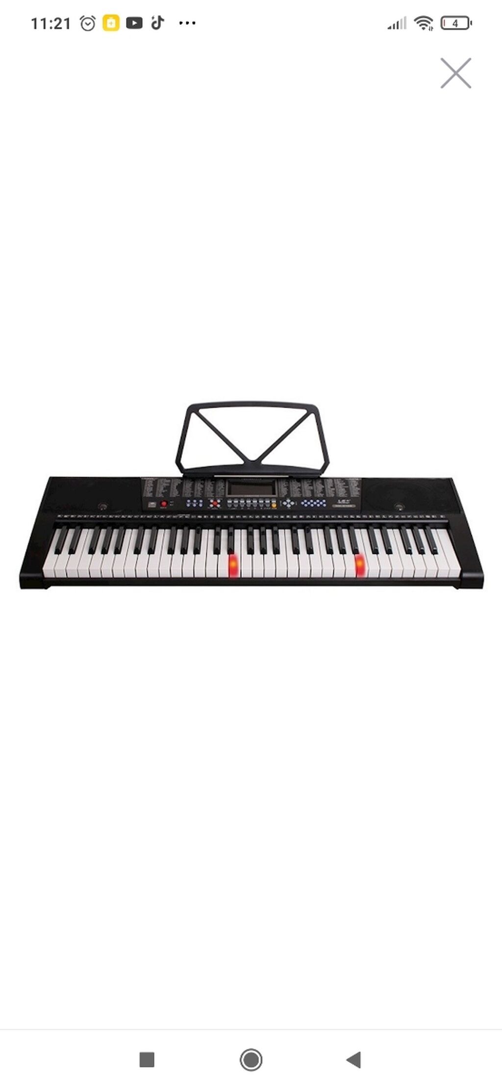 Elektron sintezator klaviatura – model MK-2108 - 61 klavişli, işıqlı — Pianino və digər klaviş alətləri, Sumqayıt (2)