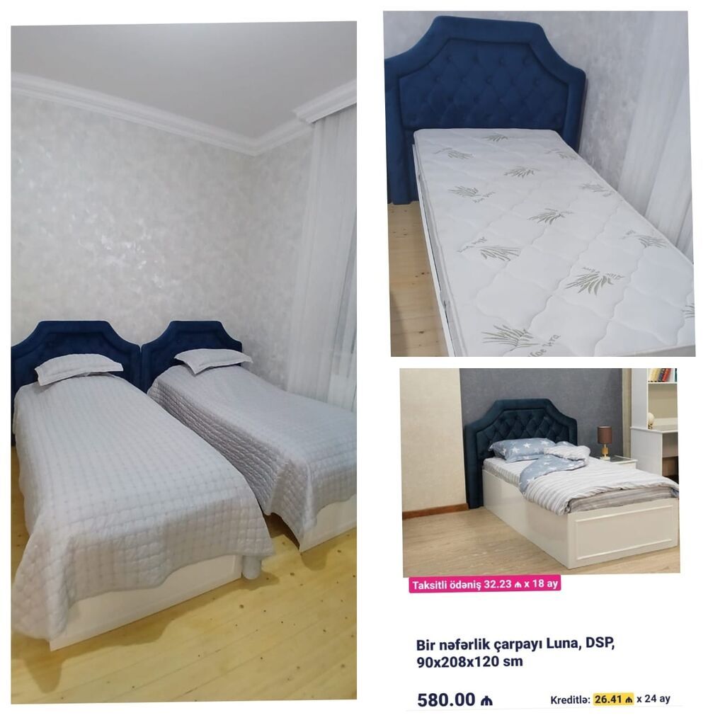 2eded carpayi birlikde_300azn Ortopedik matras,baza yoxdur — Mebel, Bakı