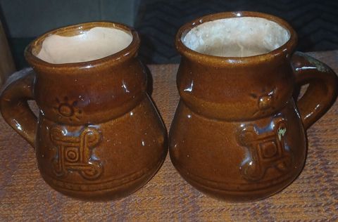 Fincanlar, rəng - Qəhvəyi, Keramika, 2 ədədli dəst — Digah