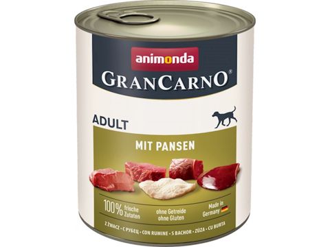 İtlər üçün nəm yem Animonda Gran Carno Fleisch Adult kəpər ilə, 800 q — Bakı
