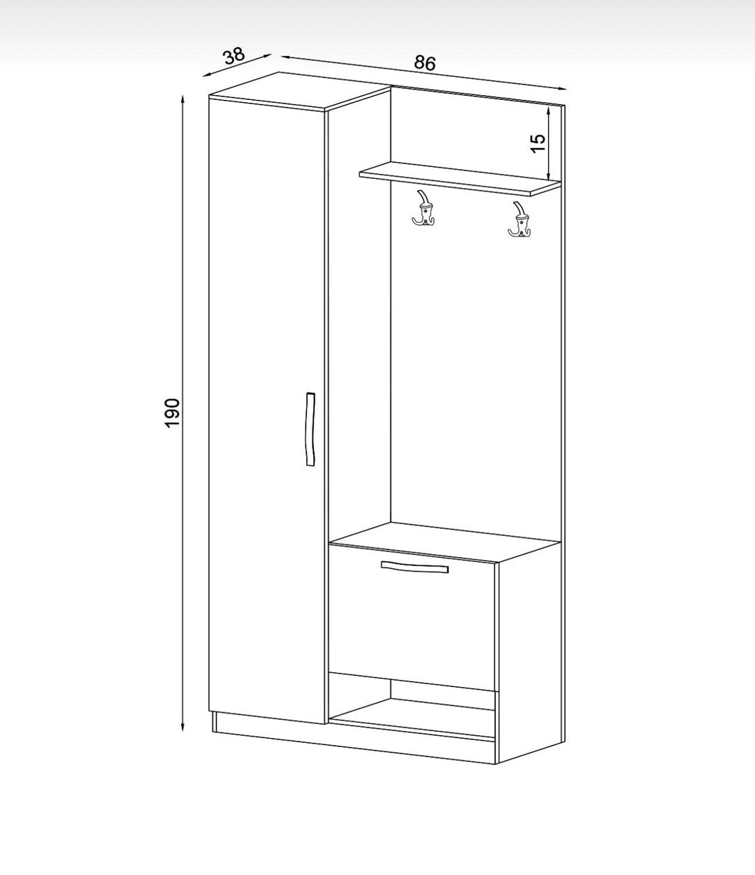 Dəhliz mebeli 100200 — Xol üçün, Bakı (5)