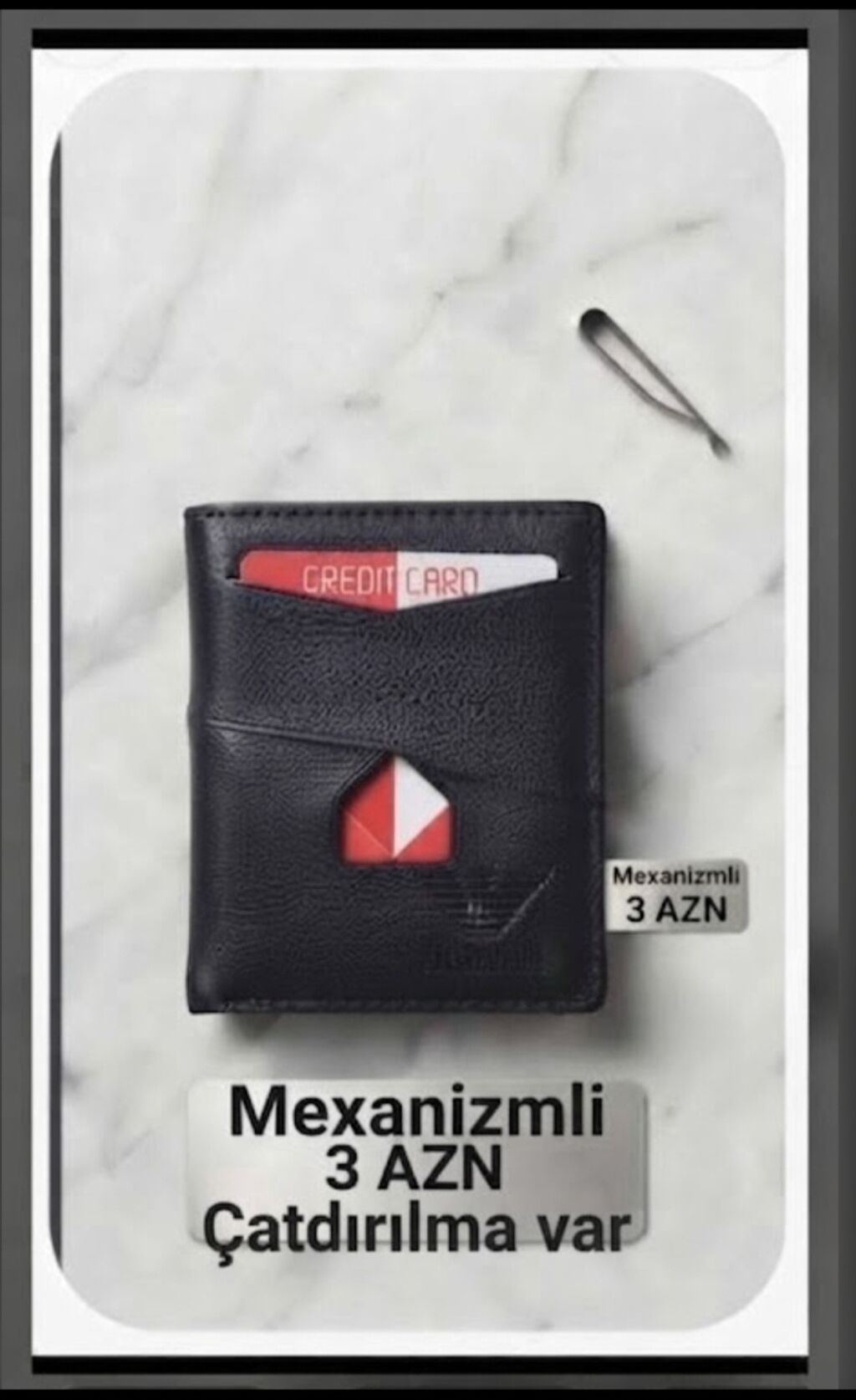 Mexanizimli kart qabı - Kompakt, incə dizaynlı kart qabı - Üst — Cüzdanlar və vizit kartlıqları, Bakı