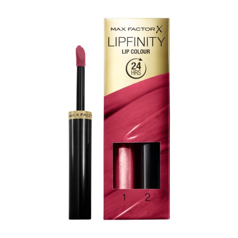 Dekorativ kosmetika dəsti Max Factor Lipfinity 335 Just in Love (dodaq parıldadıcısı + dodaq boyası) — Bakı
