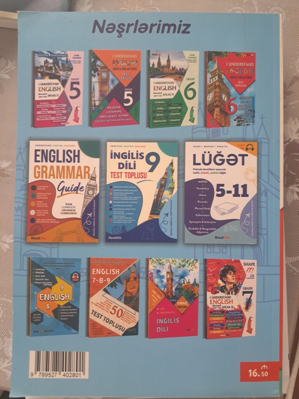 Məhsul: “İngilis Dili 11 – Test Toplusu” (Arzu Ahız, ReadENG, Yeni — Kitablar, Xırdalan (2)
