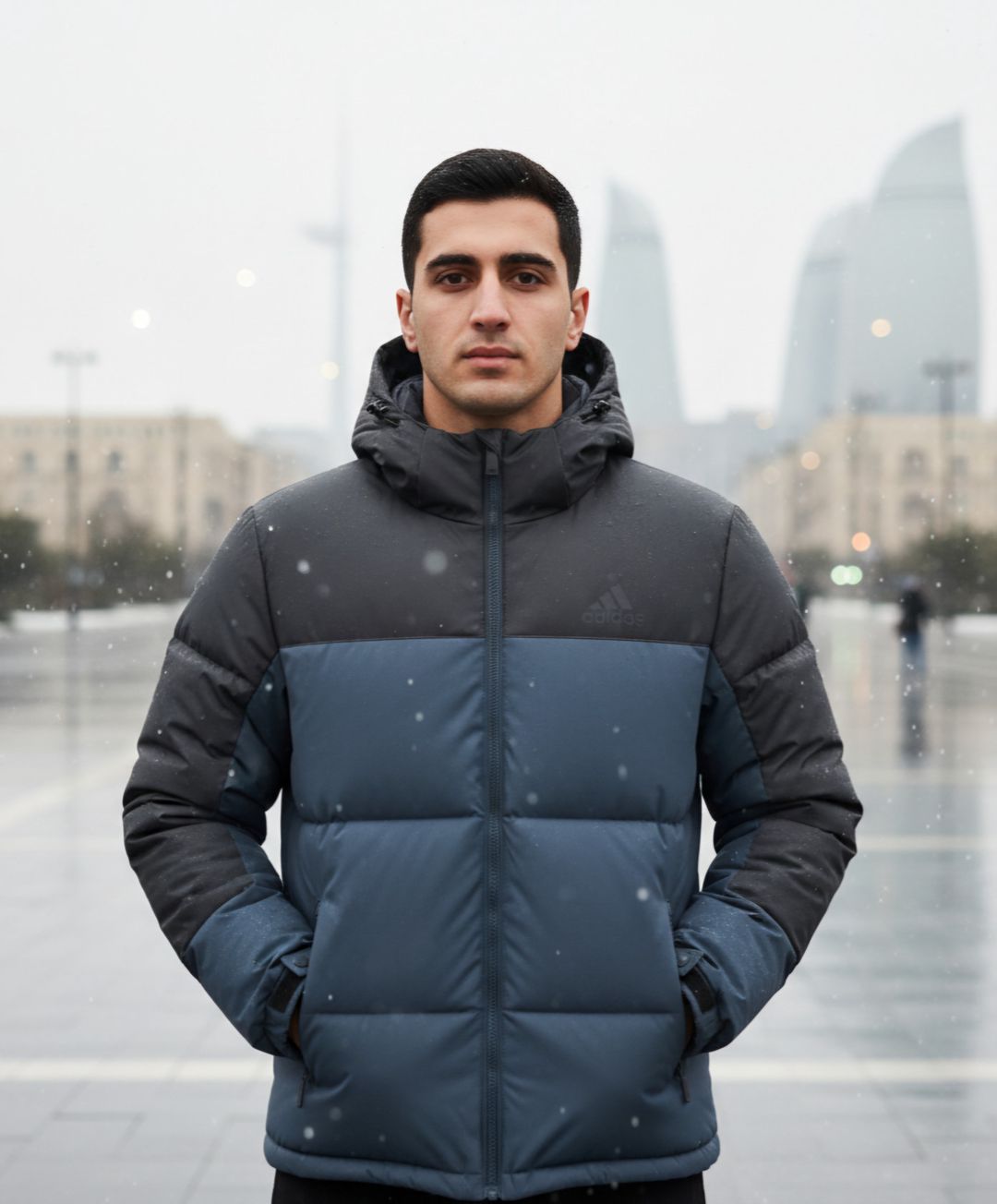 Kişilər üçün qış gödəkçəsi BB-05001, göy, pambıq/poliester, ölçü 52/2XL — Mallar, Bakı (2)