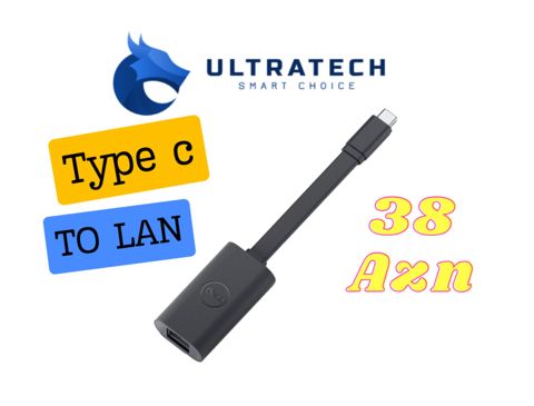 Dell SA224-BK Usb-c to LAN Adapter Typc e — Bakı