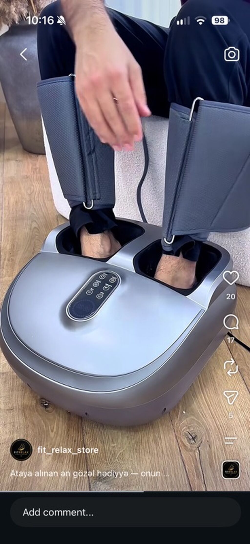 LEG Massager – hava kompressiyası və shiatsu masajı ilə 6D — Masaj aparatları, Digah (2)