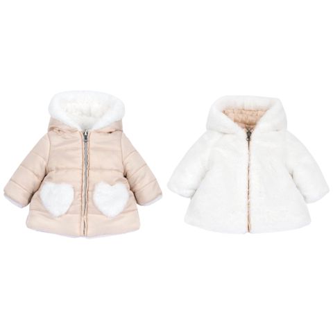 Qızlar üçün ikiüzlü gödəkçə Chicco 9100688000000-60, ağ-bej, 15 ay, parça 1: 100% poliamid/neylon, parça 2: 100% polyester, dolğu: 100% polyester - 8051700559116 — Bakı