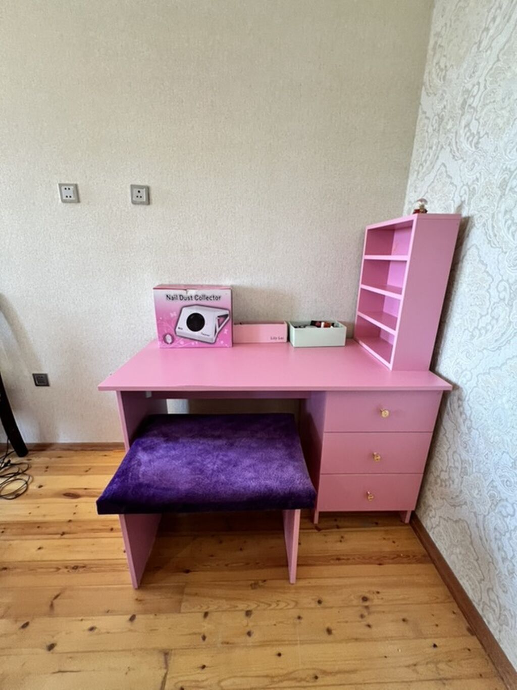 Düz masa, Siyirməli, Polkalı, Laminat — Salon mebeli, Digah (2)