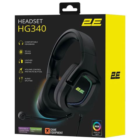2E HG340 Gaming Headset Black 2E-HG340BK — Bakı