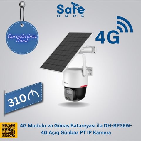 Günəş panelli kamera DH-BP3EW-4G Full-Color 4G PT — Bakı