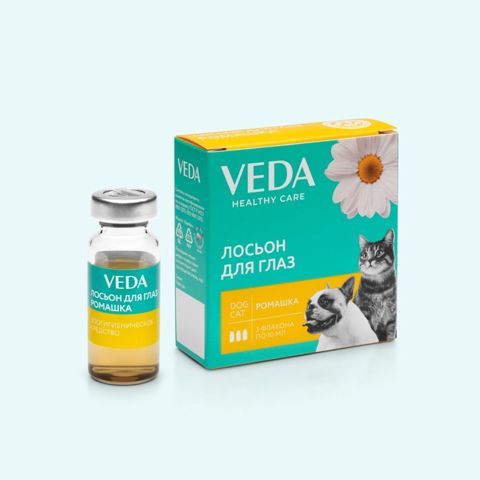 Göz losyonu Veda Healthy Care çobanyastığı, itlər və pişiklər üçün, 1x10 ml — Bakı