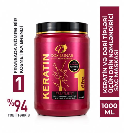 Saç maskası Dos Lunas Keratin Treatment Care One Deep Nourishing Rinse-Off, 1000 ml, Bütün saç növləri — Bakı