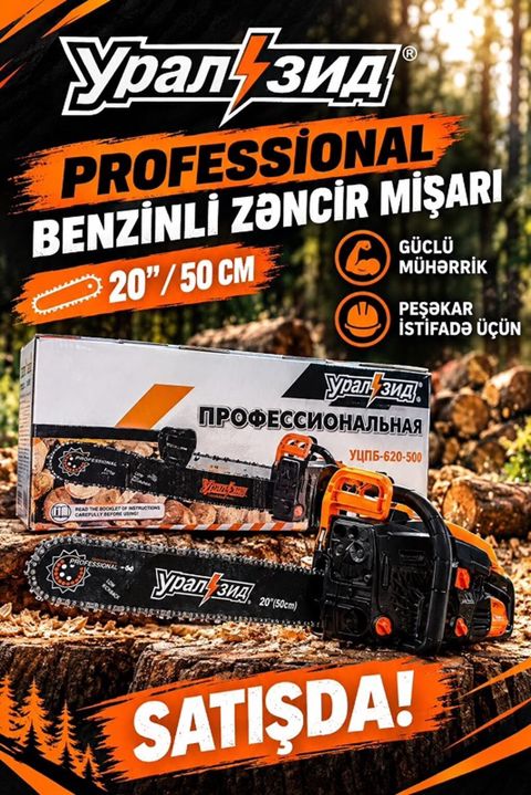 Uralzid Professional Benzinli Zəncir Mişarı Çatdırılma şəhər və — Garden equipment