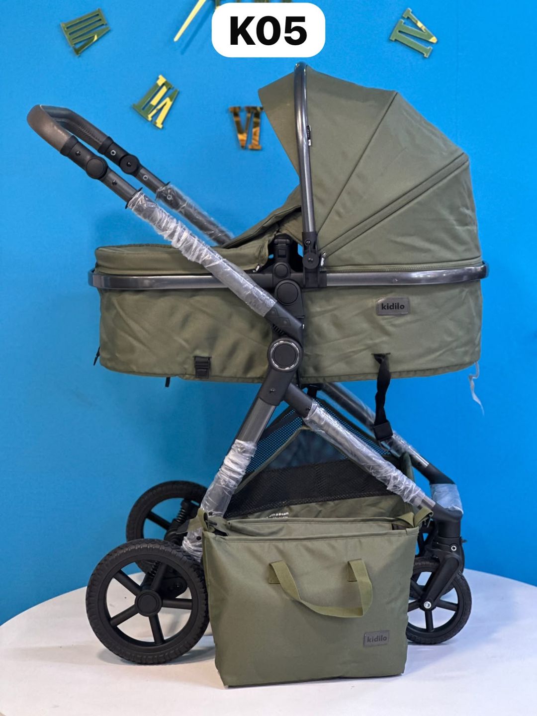 Uşaq arabası Kidilo K05, yaşıl, 0-4 yaş, 20 kq — Mallar, Bakı (2)