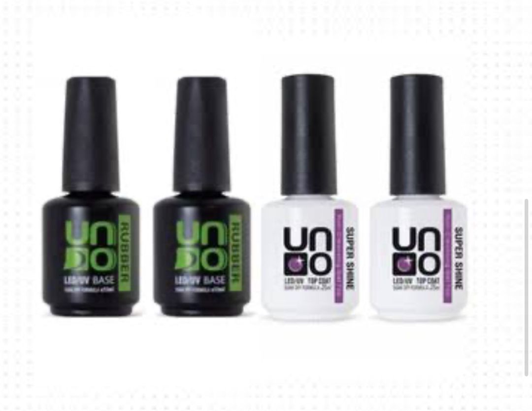 Baza və top dəsti Uno Rubber Base Super Top Shine, 4×15 ml — Mallar, Bakı