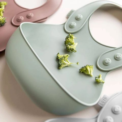 Uşaq üçün önlük Bibs, silikon, açıq yaşıl — Bakı