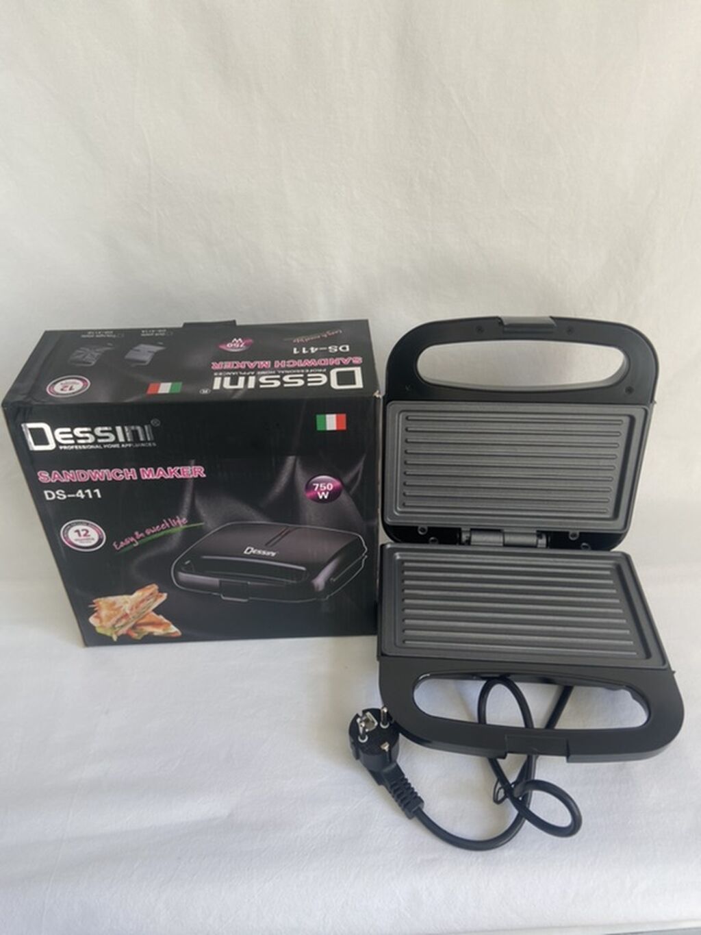 Dessini DS-411 Sandwich Maker - Güc: 750 W – sendviçləri və tostları — Toster və vaflyasıcı, Xırdalan (2)