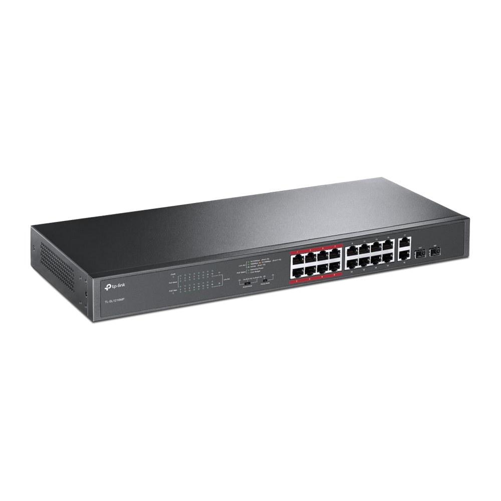 16-Port PoE+ Switch TP-Link TL-SL1218MP — Mallar, Bakı (2)