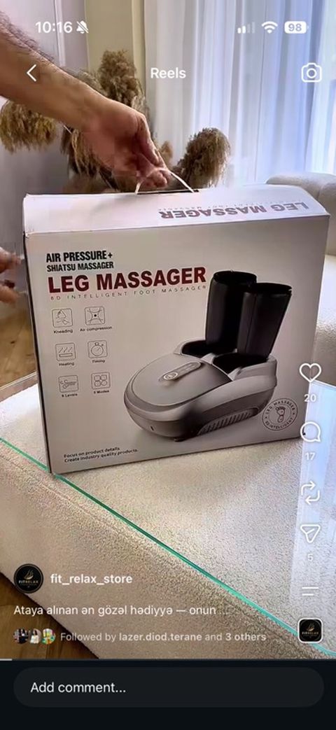 LEG Massager – hava kompressiyası və shiatsu masajı ilə 6D — Digah